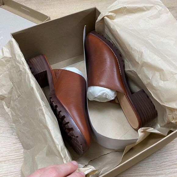Madewell The Mindy Lugsole Leather Mule Women's 8.5 Color Dried Maple - Picture 12 of 12